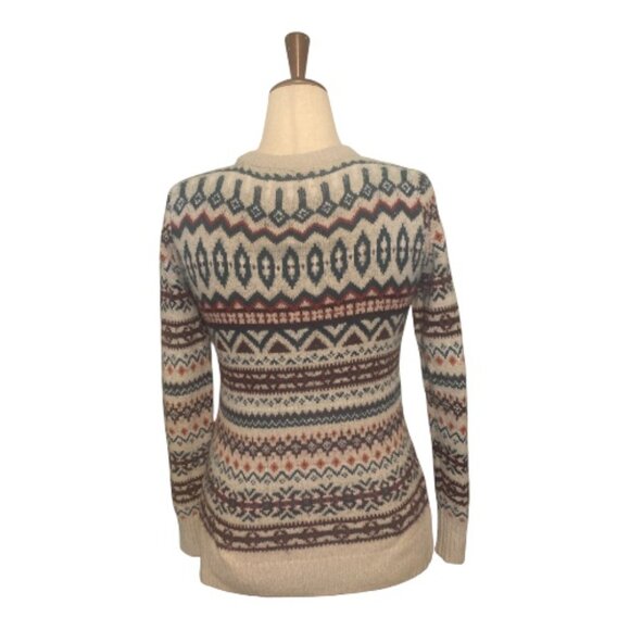 Ambercrombie Cozy Wool Blend Sweater Fair Isle Festive Patterned Grandpa Size XS - Picture 4 of 11